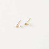 14K Filled Tiny Pearl Studs Earrings Tarnish Resistant Earrings For Women