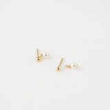 14K Filled Tiny Pearl Studs Earrings Tarnish Resistant Earrings For Women