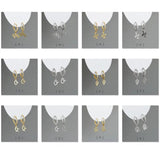 925 Silver Letter A-Z Zircon Stud Earrings Women Gothic Retro Jewelry