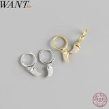 Wolf Teeth Stud Earrings 925 Sterling Silver Party Wedding Jewelry Gift