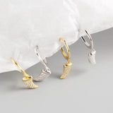 Wolf Teeth Stud Earrings 925 Sterling Silver Party Wedding Jewelry Gift