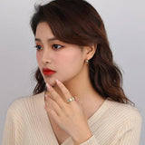 925 Silver Spiral Loop U-Shape Earring Stylish Woman Ear Jewelry