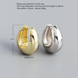 925 Silver Spiral Loop U-Shape Earring Stylish Woman Ear Jewelry