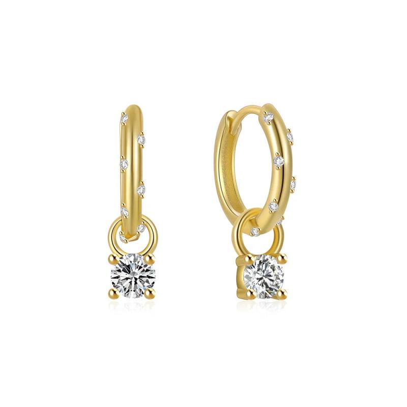 925 Silver Green CZ Zircon Pendant Earrings Sparkling Crystal Pave Circle
