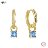 925 Silver Green CZ Zircon Pendant Earrings Sparkling Crystal Pave Circle