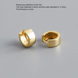 925 Sterling Silver Earring Wide-Brimmed Geometric Textures Ear Ring