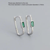 925 Silver U Shape Colorful Zircon Earring