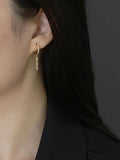 925 Silver U Shape Colorful Zircon Earring