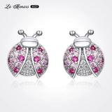 925 Silver Stud Earrings Wings Design Original European Style