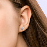 925 Silver Stud Earrings Wings Design Original European Style