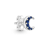 925 Silver Smiling Moon Earrings