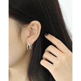SHANICE 925 Silver Vintage Hoop Earrings Loop Twisted Minimalist Golden Earrings