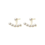 925 Silver Pearl Stud Earrings for Women
