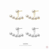 925 Silver Pearl Stud Earrings for Women