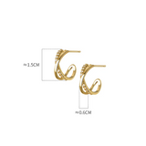 925 Silver Cross Stud Earrings Classic 18k Jewelry Gift