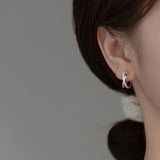 925 Silver Cross Stud Earrings Classic 18k Jewelry Gift