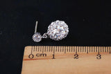 925 Silver Zircon Inlaid Earrings Austrian Crystal Jewelry