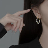 925 Silver Vintage Baroque Pearl Huggie Stud Earrings