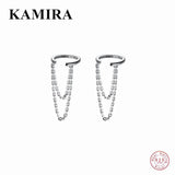 Sterling Silver Tassel Ear Clip Earrings for Women