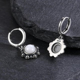 Moonstone Hoop Earrings 925 Sterling Silver Ear Jewelry Wedding Party Gift