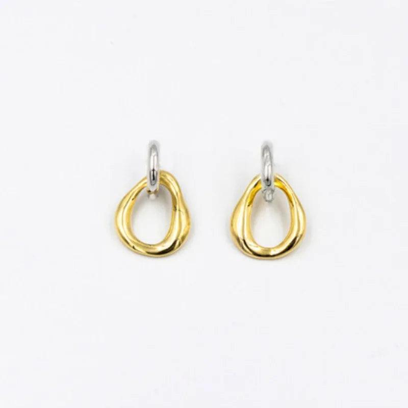 European Style Circle Earrings with 925 Silver Pin