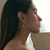 European Style Circle Earrings with 925 Silver Pin