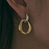 European Style Circle Earrings with 925 Silver Pin