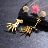 925 Silver Hip Hop Stud Earring Geometric Jewelry for Couples
