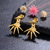 925 Silver Hip Hop Stud Earring Geometric Jewelry for Couples