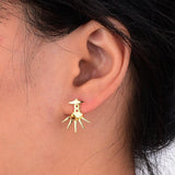 925 Silver Hip Hop Stud Earring Geometric Jewelry for Couples
