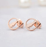 Tree Round Earring Studs Women Jewelry Girl Nice WUSEEH