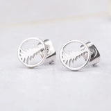 Tree Round Earring Studs Women Jewelry Girl Nice WUSEEH