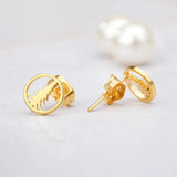 Tree Round Earring Studs Women Jewelry Girl Nice WUSEEH