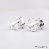 Tree Round Earring Studs Women Jewelry Girl Nice WUSEEH