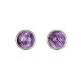 Moonstone Amethyst Stud Earrings for Women