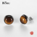 Moonstone Amethyst Stud Earrings for Women