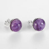 Moonstone Amethyst Stud Earrings for Women