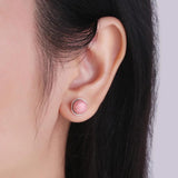 Moonstone Amethyst Stud Earrings for Women