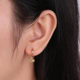 925 Silver Evil Eye Hoop Earrings Huggie Plated for Women Girls