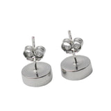 925 Silver Stud Earring with 8mm Bezel Setting