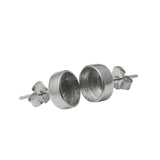 925 Silver Stud Earring with 8mm Bezel Setting