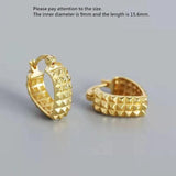 925 Silver Earring Geometric Leaf Pattern Woman Ear Jewelry