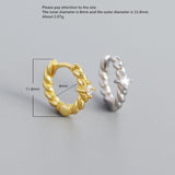 925 Silver Earring Geometric Leaf Pattern Woman Ear Jewelry