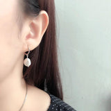Baroque Pearl Pendant Stud Earrings 925 Silver Jewelry