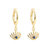 925 Silver Earring Zircon Demon Eye Geometric Drop Earring