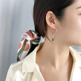 925 Silver Earring Zircon Demon Eye Geometric Drop Earring