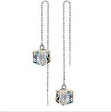 Colorful Crystal Long Tassel Earrings from Austrian Chain