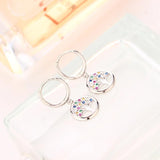 925 Silver Tree of Life Rainbow Zircon Hoop Earring
