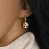 925 Silver Tree of Life Rainbow Zircon Hoop Earring