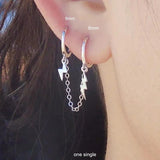 925 Sterling Silver Siamese Lightning Earring for Women